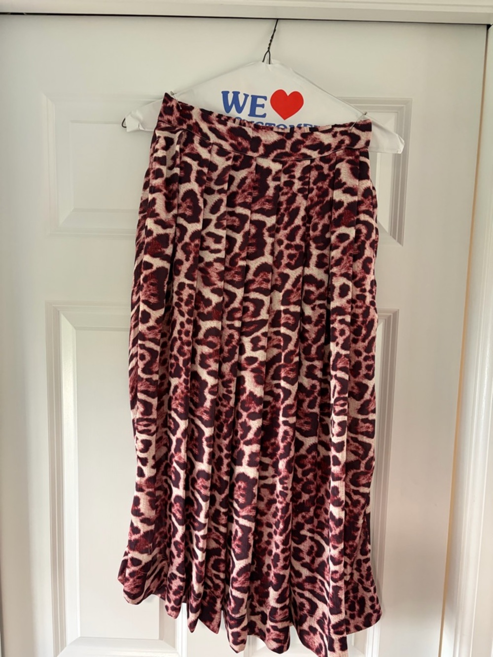 The Drop Leopard Print Midi Skirt - XXS